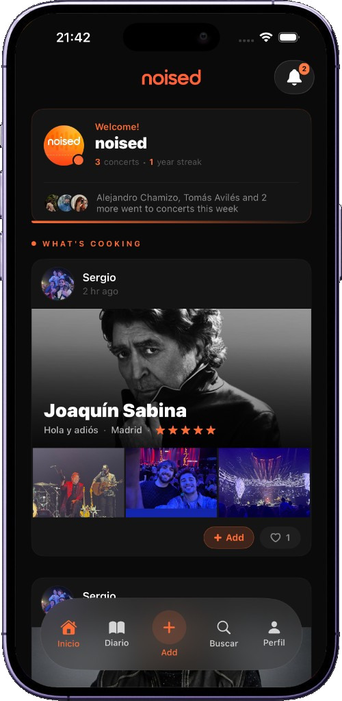 Inicio — feed de la comunidad en noised