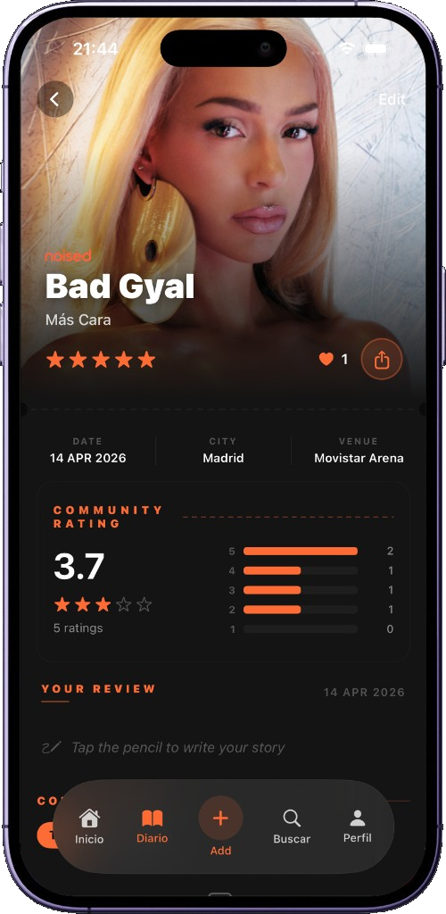 Detalle de concierto Bad Gyal en noised
